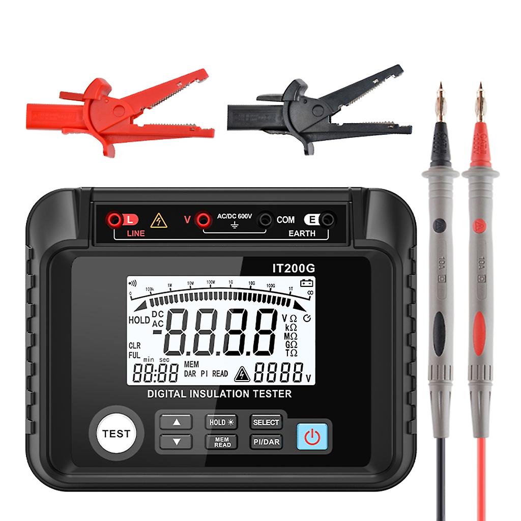 MESTEK Meter Megohm Meter with Data Hold Backlit Function