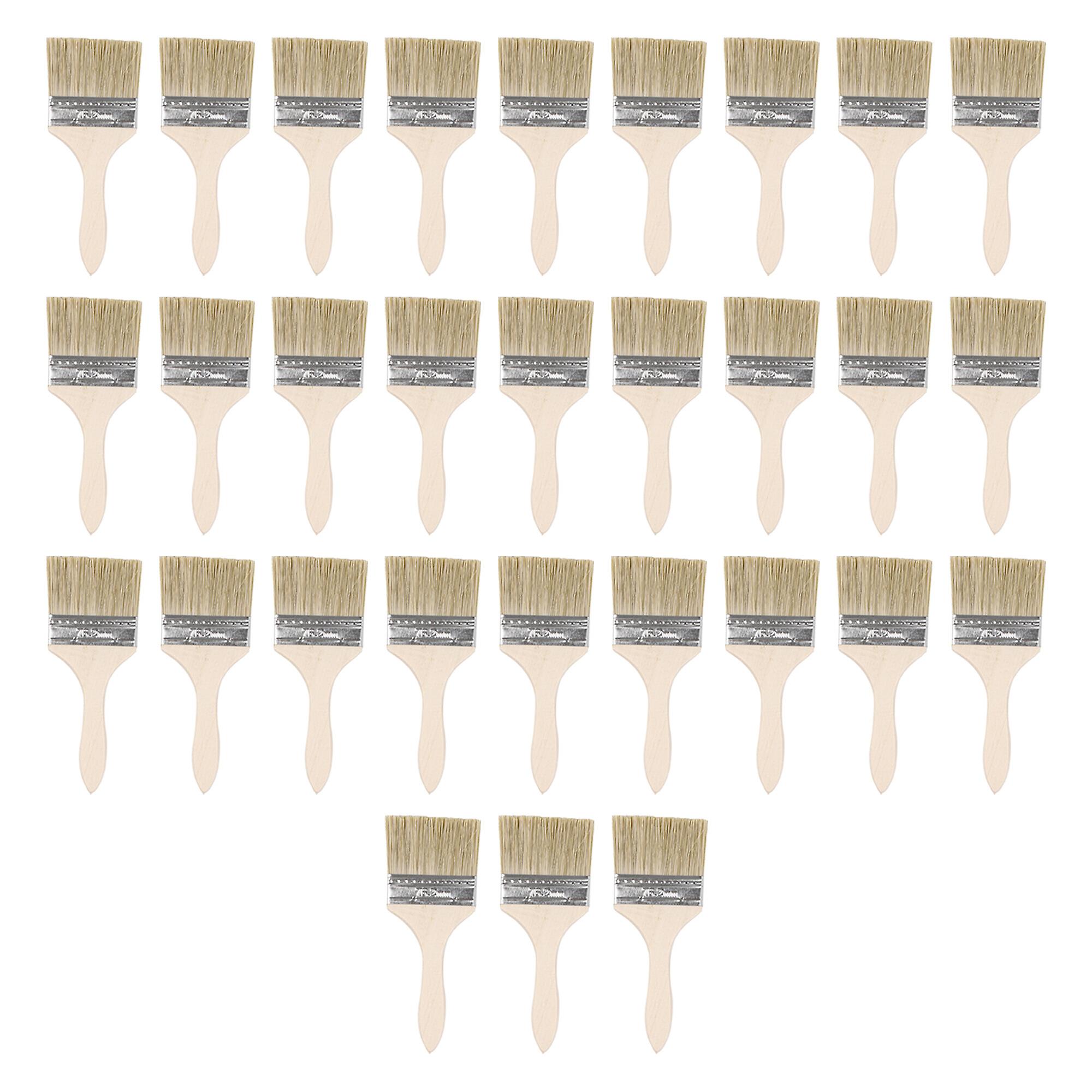 30 x Paint Chip Brush w/ Natural Wood Handle for Walls and Varnishes 3Inch