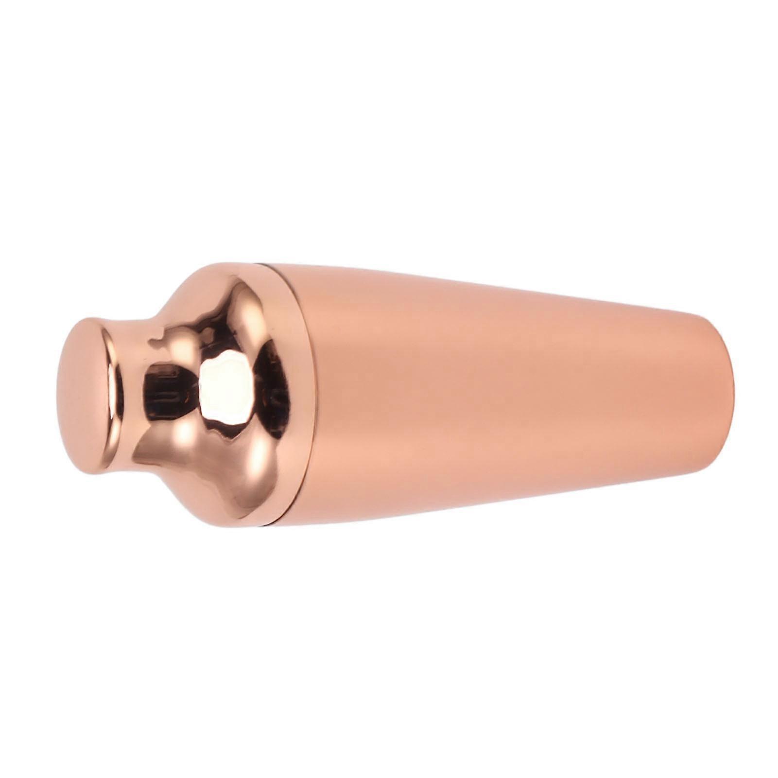 鸡尾酒调酒器 304 不锈钢法式调酒师调酒器，用于混合饮料玫瑰金