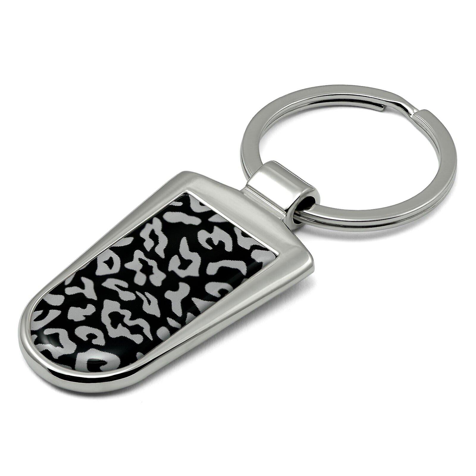Leopard Print Key Ring - White KRG-50.10