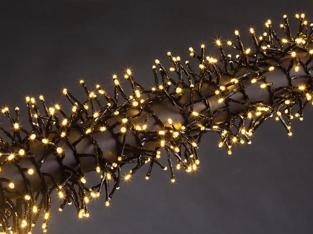Vellight Merga LED, lichtslinger, 12 m, 1020 leds, warmwit, zwarte kabel, voor