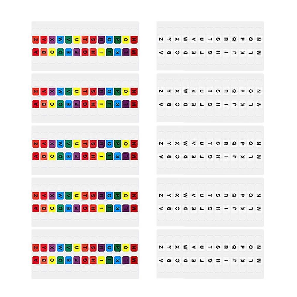 10 Sheets Color Alphabet Tabs Notepad Page Markers Small Sticky Tabs Alphabet File Guides Tabs