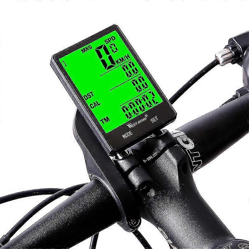 Mountain Road Cycling Wireless Code Table Waterproof Luminous Speed Meter Speed Table - Sjue