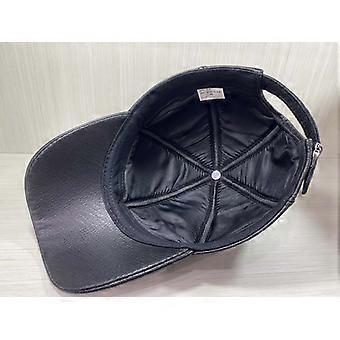 Chapeau de pilote en cuir véritable pour hommes, hiver, peau de vache