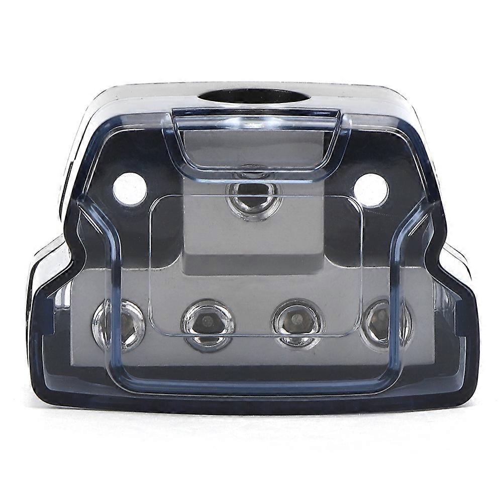 Distribution Block Zinc Alloy Trailer Plug 1/0 Gauge In to 4 Gauge Out for Car Power Terminal Strip Block