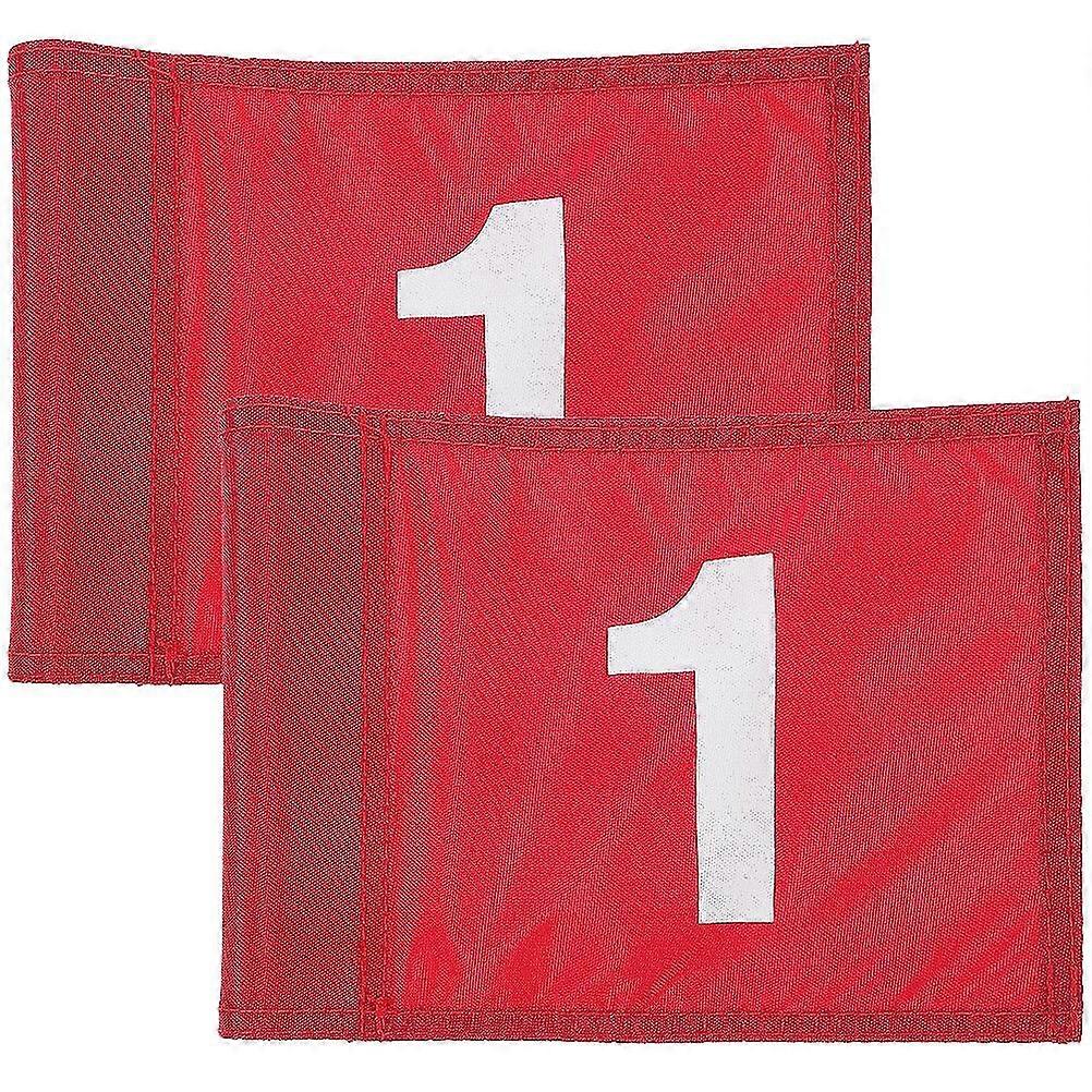 2pcs Numbered Golfs Flags Target Golfing Flags Golfing Target Flags Golfs Training Flags
