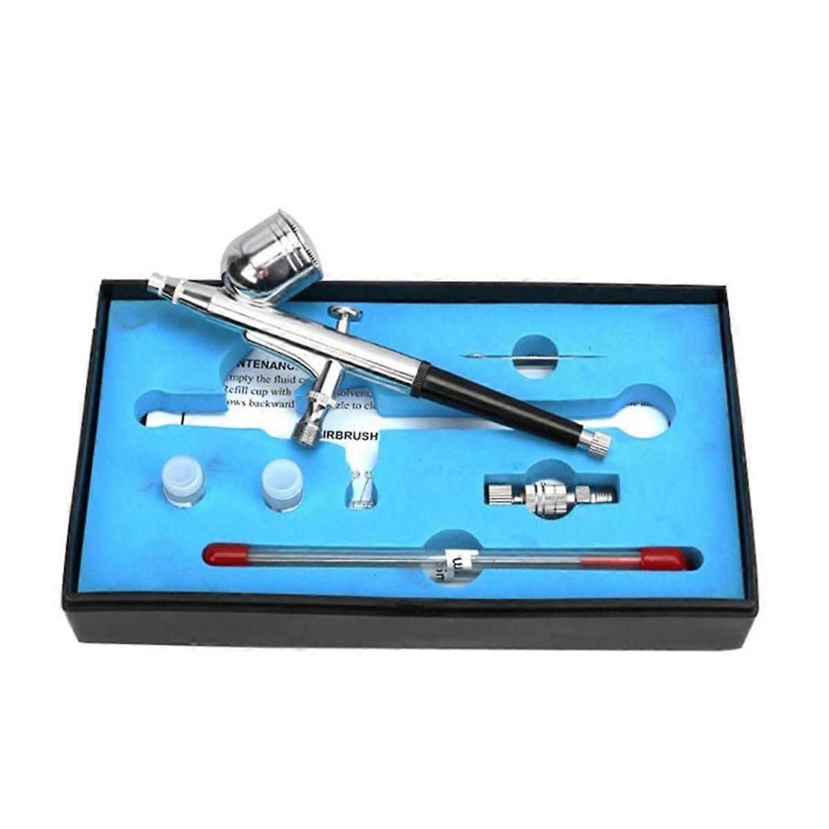 DIY Spraying Tool Kit 0.2mm/0.5mm with Fan Cap 15CC Fluids Cups Efficiency for Model DIY Painting M