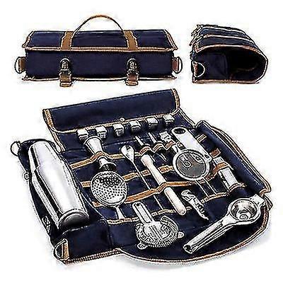 Bar Bartender Carrying Bag Creative Bartender Canvas Toolkit Pack Bar Tools Cocktail Shaker Set Stor