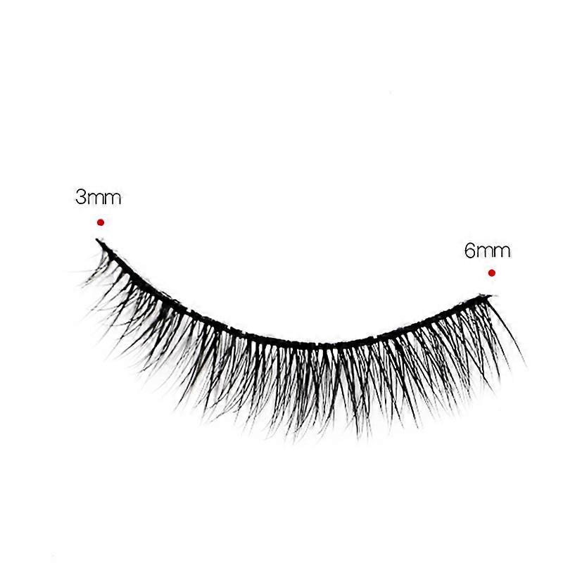 3 Pairs Fresh Short False Eyelashes Natural Crossed Design Eyelashes Multi-Layer Handmade