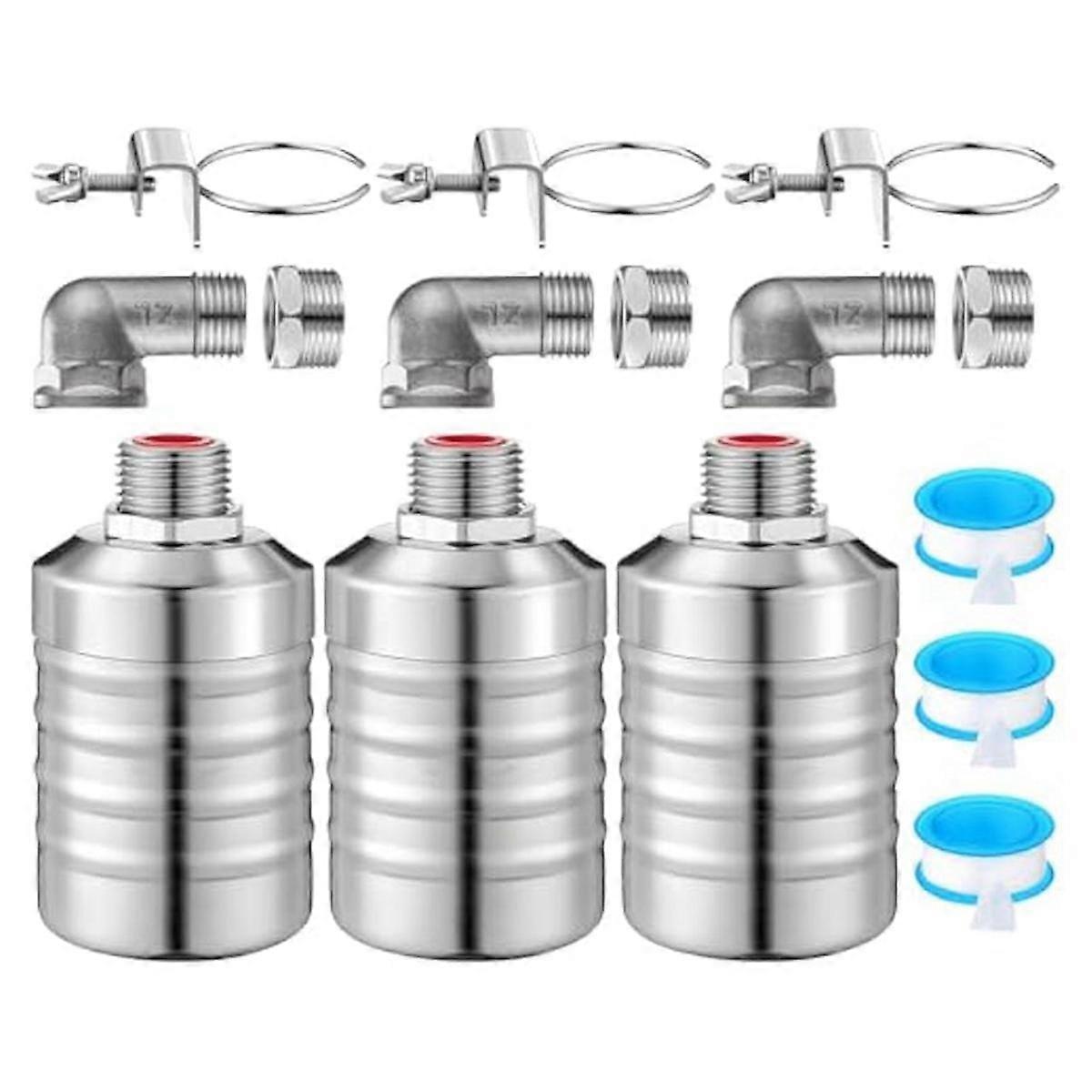 Float Valve 1/2 to 3/4 Inch Water Float Valve Auto Shut Off Water Tank Float Automatic Water Level