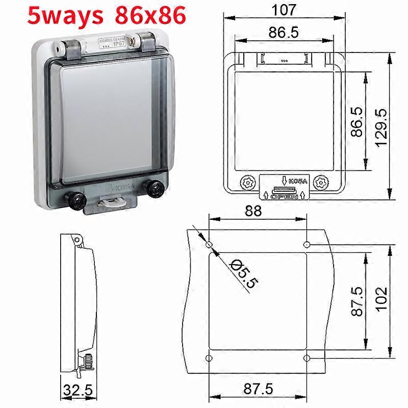 Circuit Breaker Transparent Waterproof Box Window Distribution Box Protect Window Cover Monitor Observation Window Switch Ip67