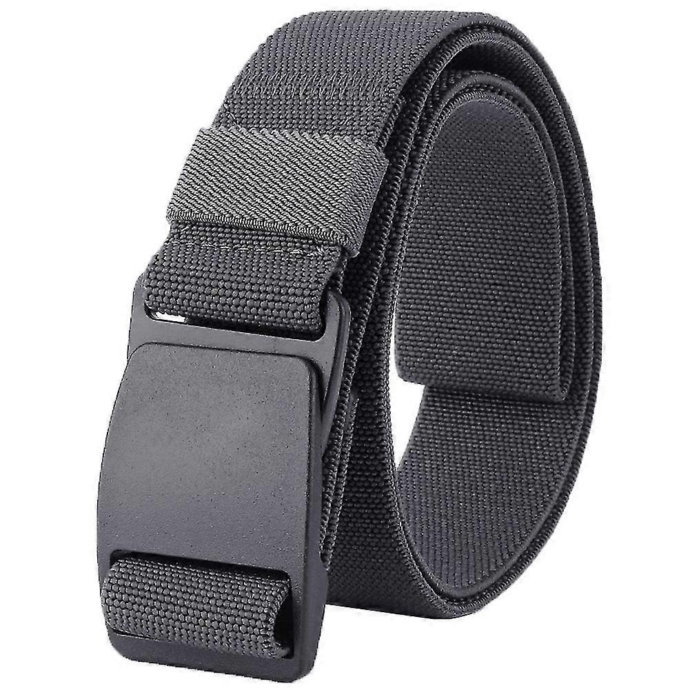 Mens Stretch Belt Invisible Casual Web Belt Quick Release Flat Plastic Buckle