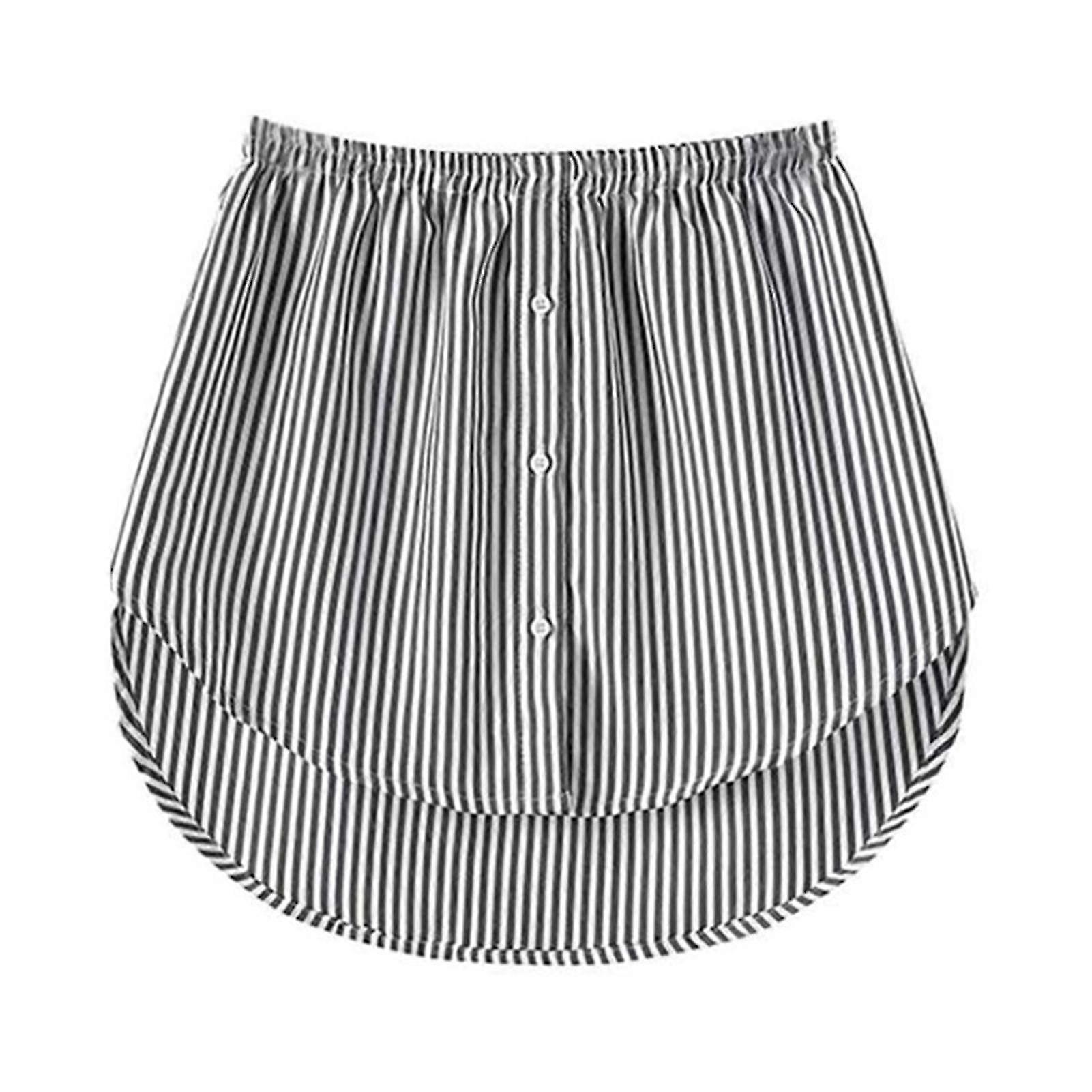 Extensores de camisa ajustáveis Camadas falsas tops inferior varrer bainha com mini saia de cintura elástica
