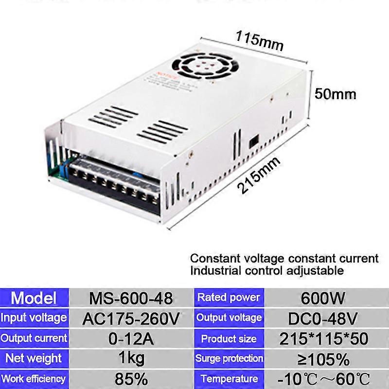 1PCS LED 500W 600W Power Adapter Transformer AC To DC 12V 24V 36V 48V Switching Power Supply LED Driver Power Supply
