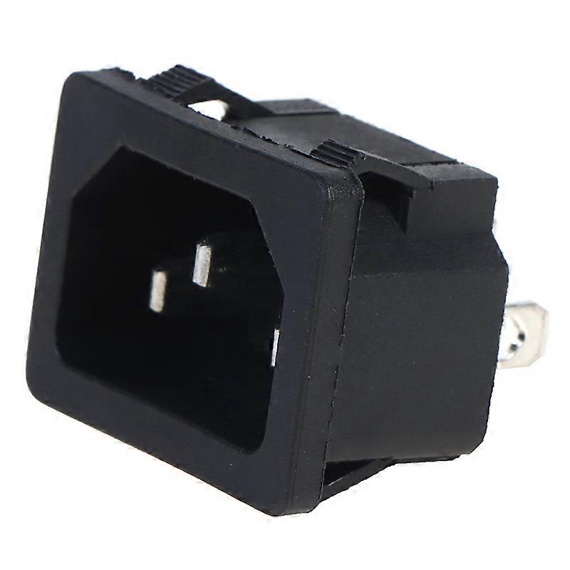 IEC320 C14 Electrical AC Socket 3 Pin Red LED 250V Rocker Switch 10A Fuse Female Male Inlet Plug Connector 2 Pin Socket Mount