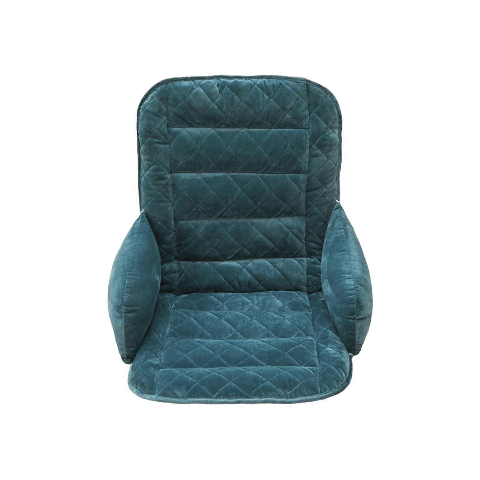 Desk Chair Plush Back and Seat Cushion with Fixed Buckles for Computer Chair Style A