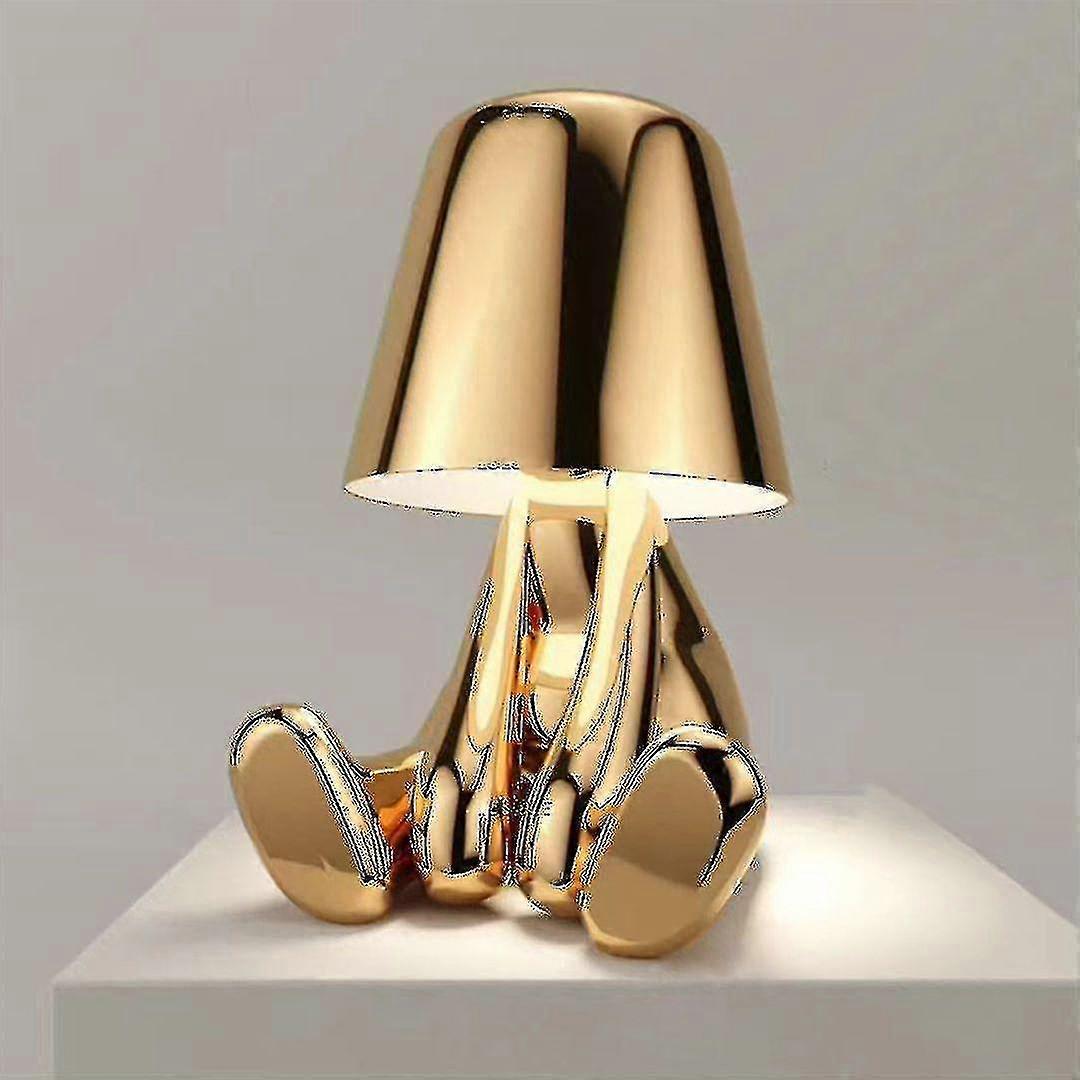 Bedside Touch Table Lamp, Thinker Lamp Desk Cordless Rechargeable Portable Decorative Nightstand Lamp With Usb Charging