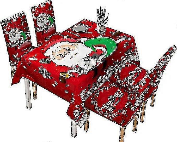 Nappe de Noël Chaise Housse Set Décorations de Noël