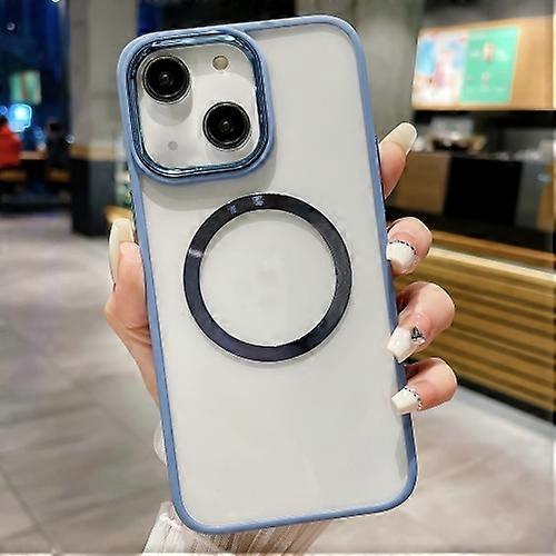 For iPhone 15 Plating Magsafe TPU + Acrylic Phone Case