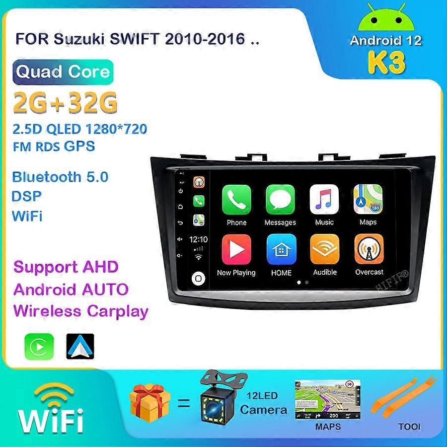 Android 12 4G Car Radio Multimedia Player For Suzuki Swift 4 2010-2016 Android Auto Navigation stereo GPS No 2din dvd
