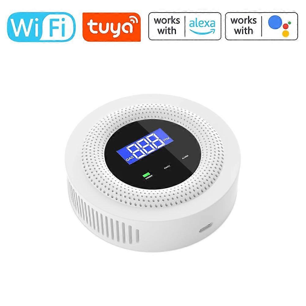 Tuya Wifi Gases Leakage Detection Device Live Voice Prompt APP Remote Alarm with Concentration Display USB Power Supplys