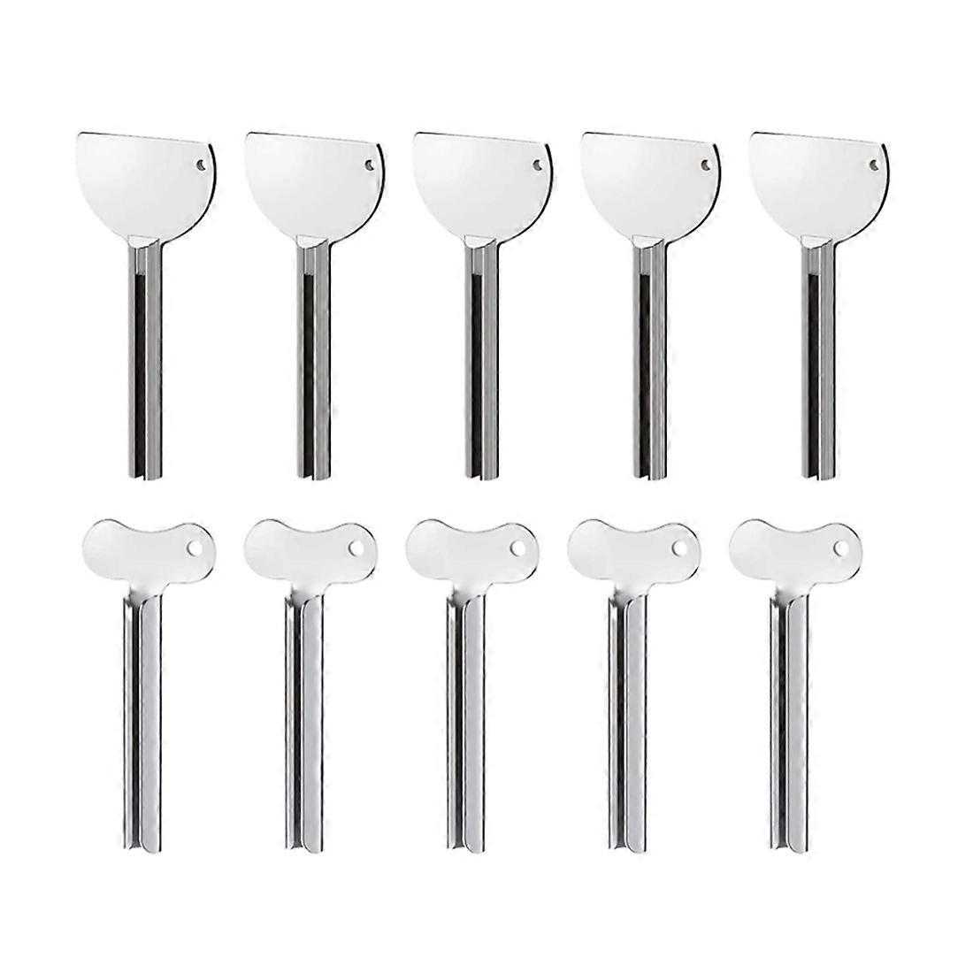 10 Pieces Metal Toothpaste Squeezer Tube Squeezer Press Key Tube Squeezer for Family Washroom Bathr