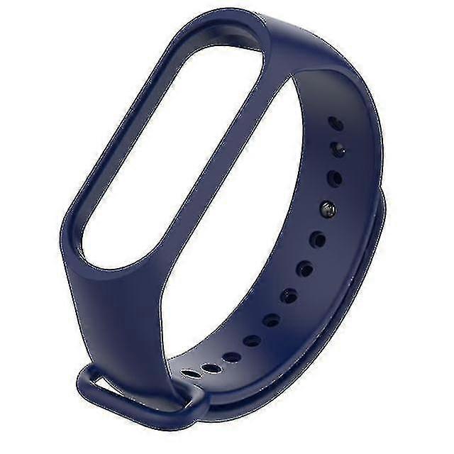 Silicone Replacement Watch Band For Xiaomi Mi Band 3 (navy Blue)