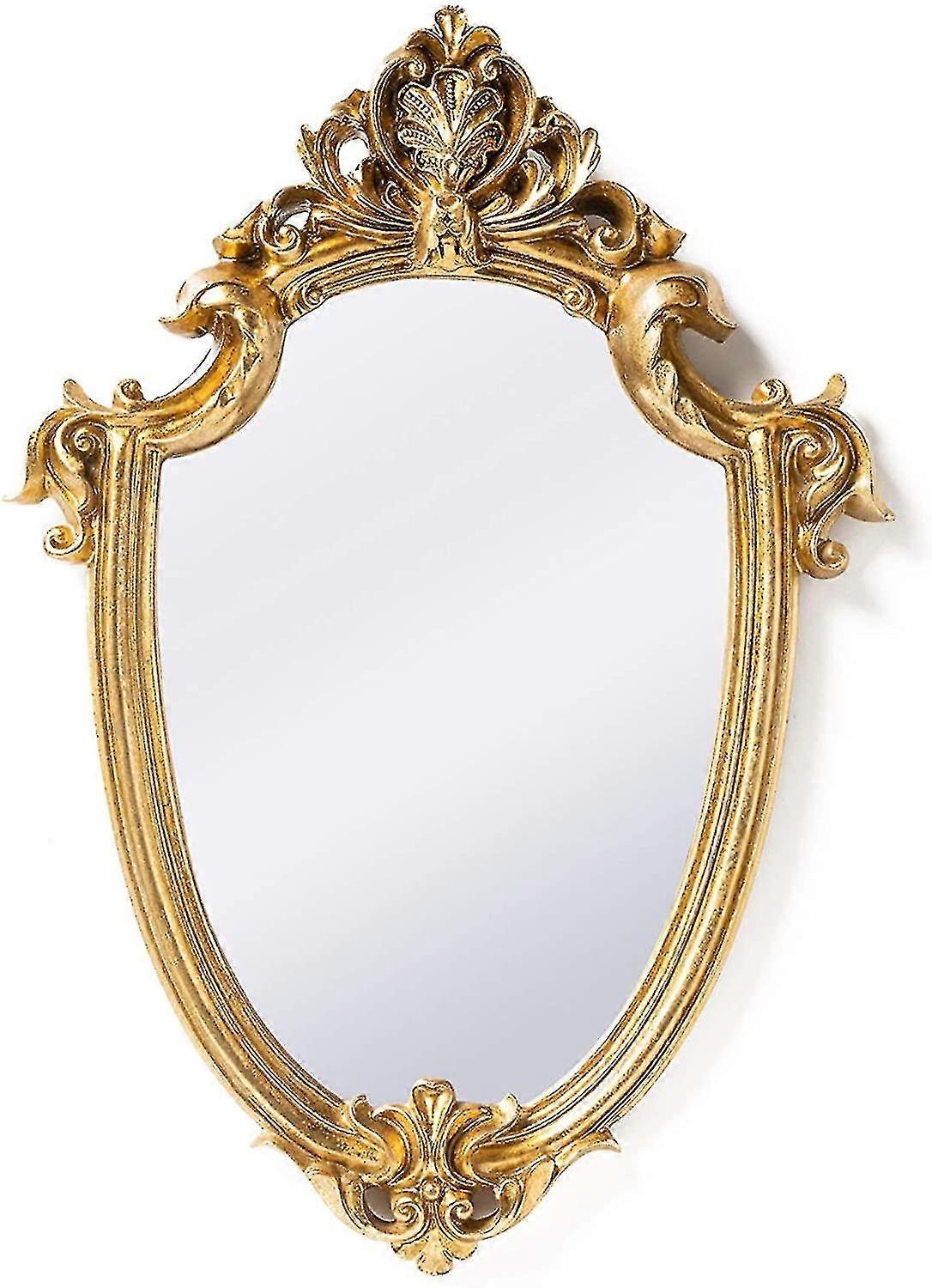 3023cm Golden Shield Antique Decorative Wall Mirror (small)