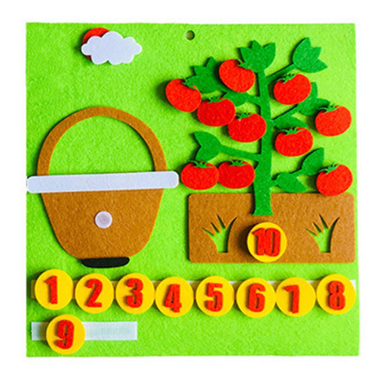 Children Felt Addition Calculation Table Educational Toys for 3-6 Year Old Kids Brain Training Improve Intelligence Toys