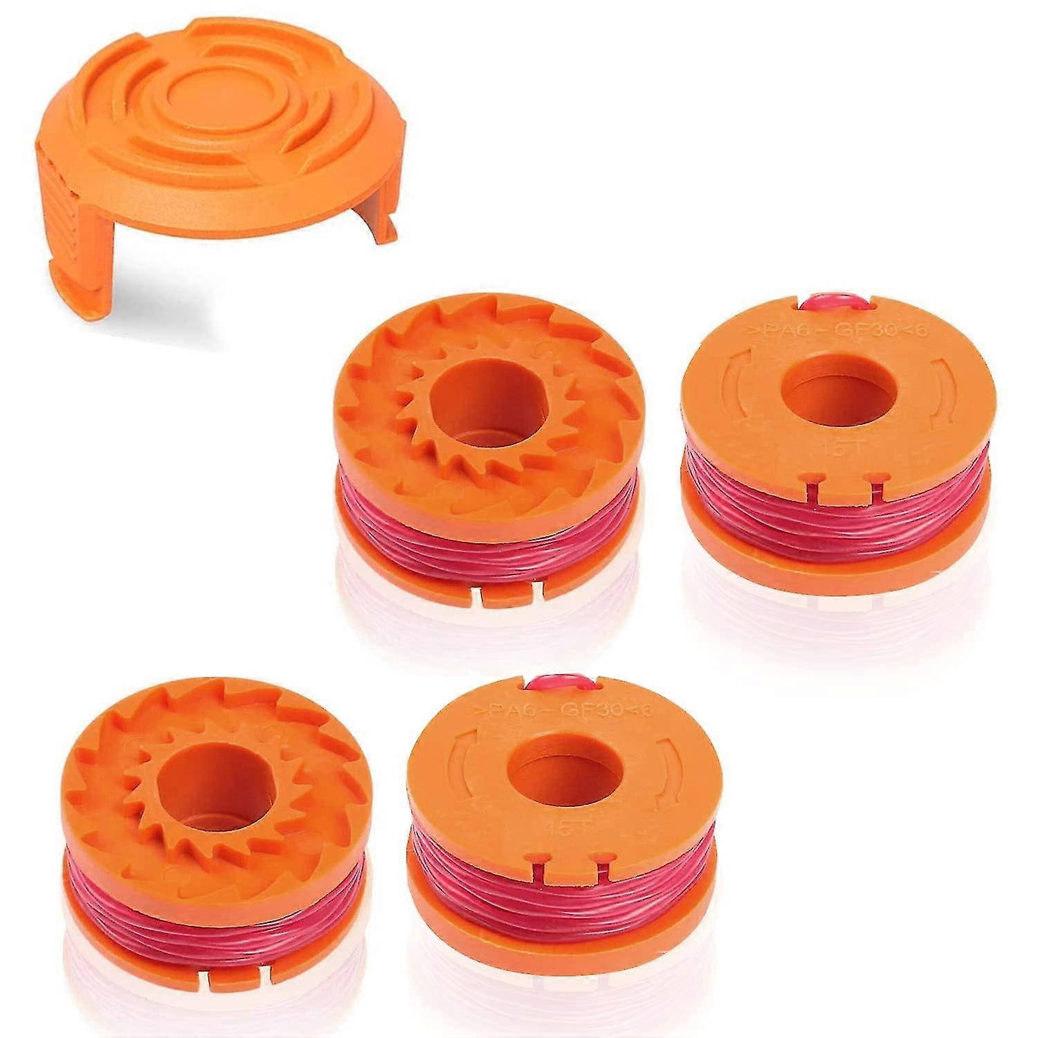 Worx Wa0004.1 hosszú élettartamú csere huzalorsó - 1,65mm/3m - kompatibilis a Worx fűnyírókkal (4 orsó + 1 sapka)