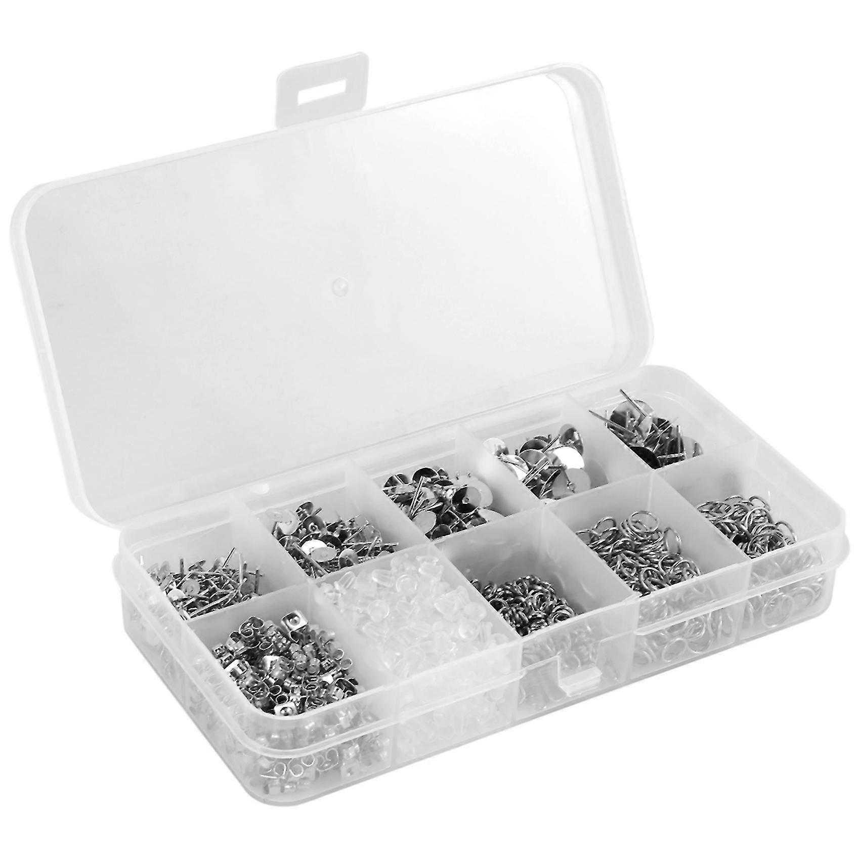1650pcs Earring Posts And Backs,earring Making Supplies And Earring Backs For Studs For Diy Earrings