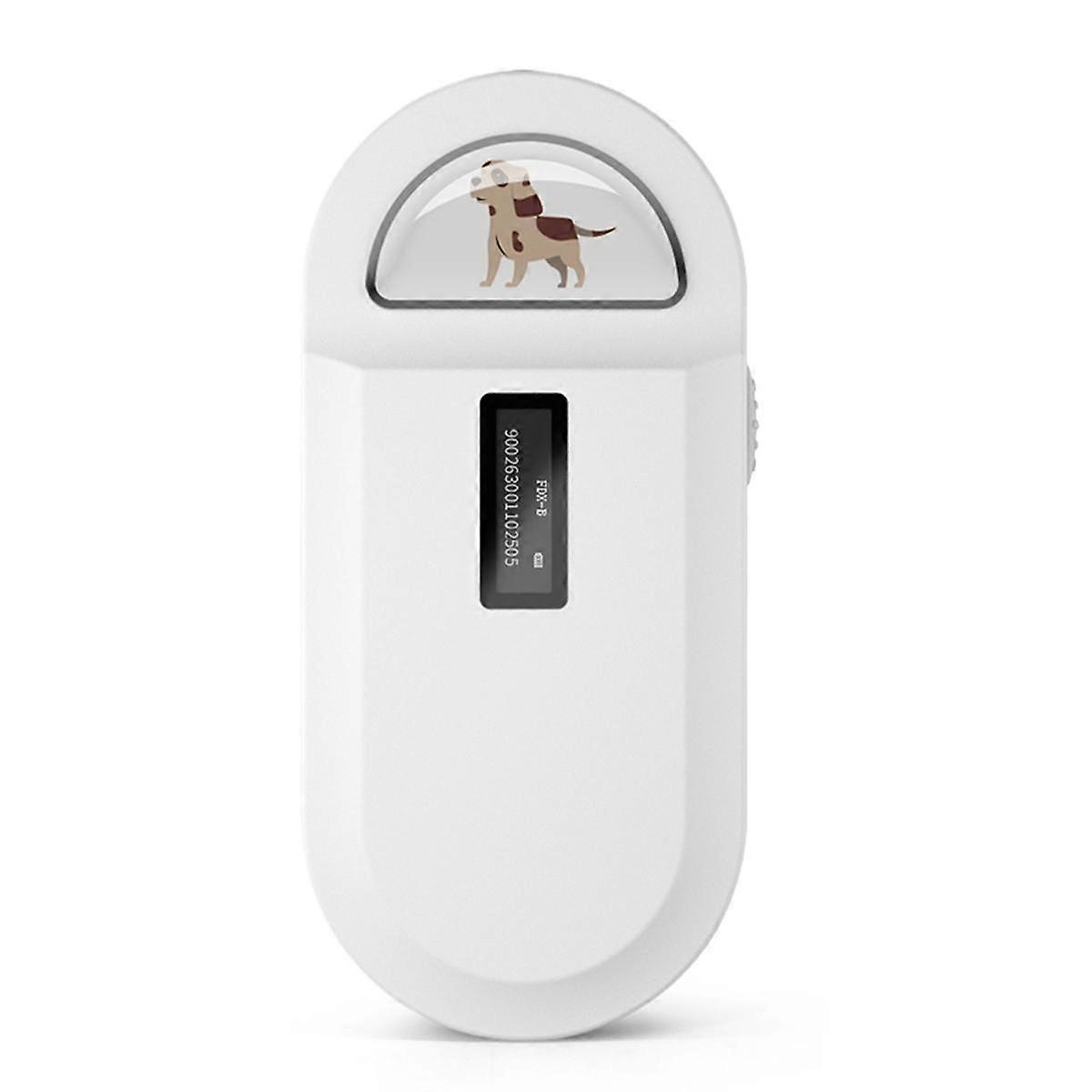 134.2KHz RFID Reader Pet Scanner Portable Animal Chip Reader for Animal ID Number Identification Wh