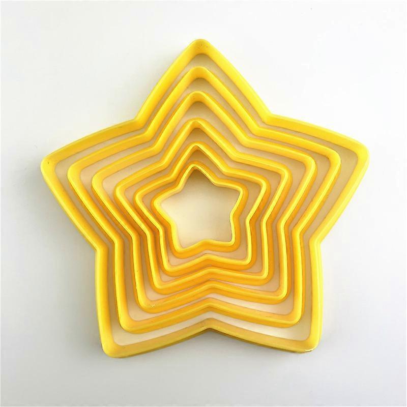 6Pcs Five  pointed Star Fondant Cutter Cookie