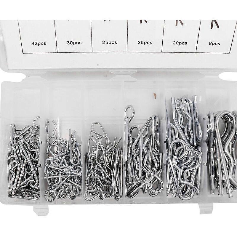 Cotter Type R Cotter Pin Cotter Pin Assortment Various Sizes with Plastic Box 150pcs Set