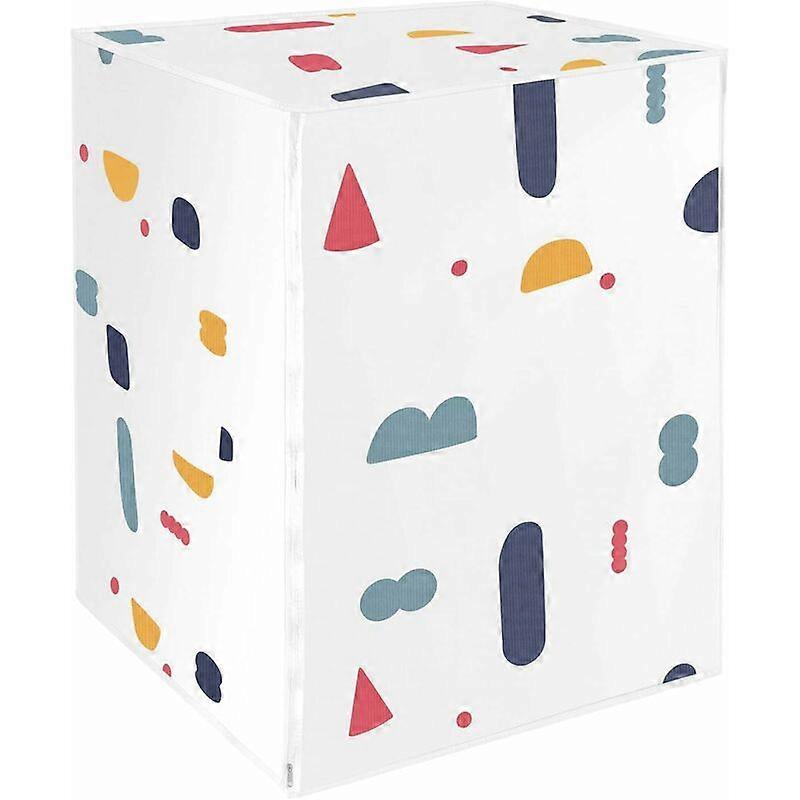 Washing Machine Protective Cover Front Load Washer Dryer Waterproof (Geometry Pattern) 57.5*56*87cm