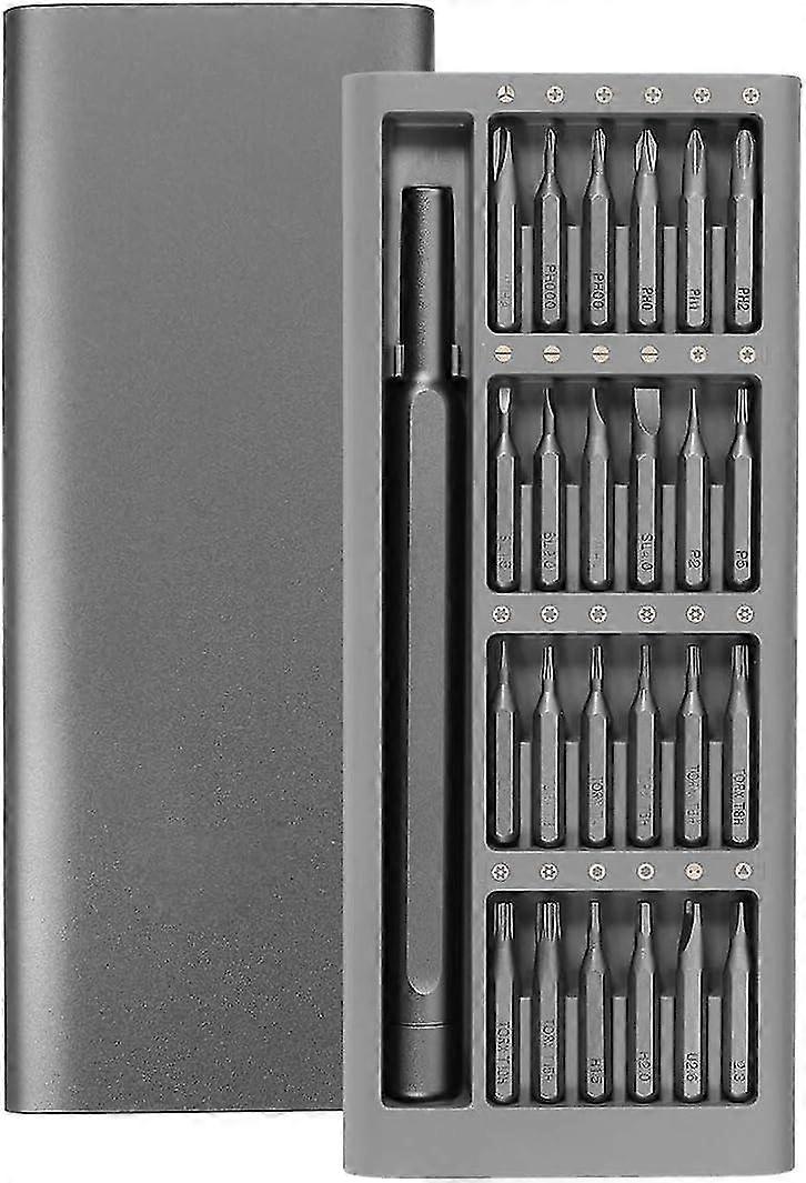 Set di cacciaviti di precisione multiuso 24 in 1 Strumenti di riparazione in acciaio S2 in alluminio