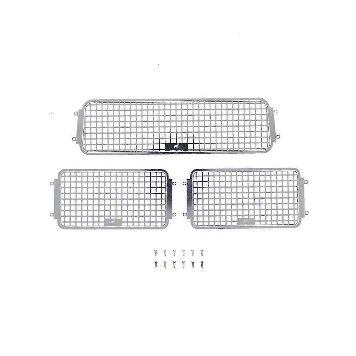 For Trx4 92076-4 Metal Three-dimensional Car Window Netting Side+rear Window Netting,silver