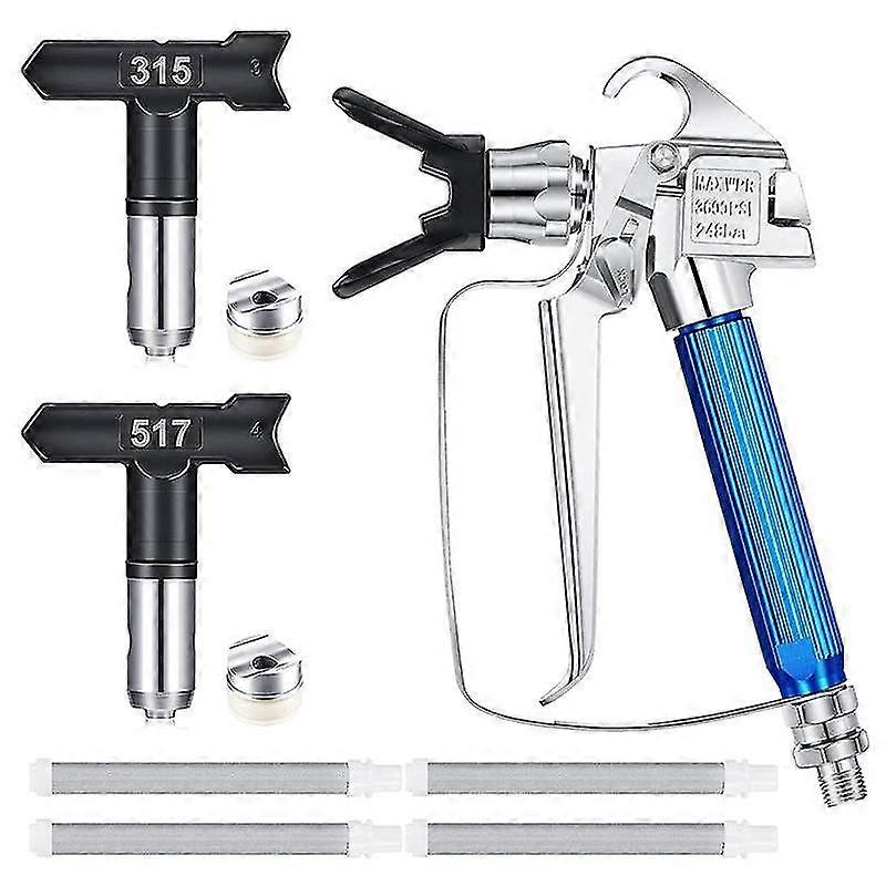 8 Pieces Airless Paint Sprayer with Nozzle Guard 2 Tips and 4 Airless Paint Filter for Spraying Acc