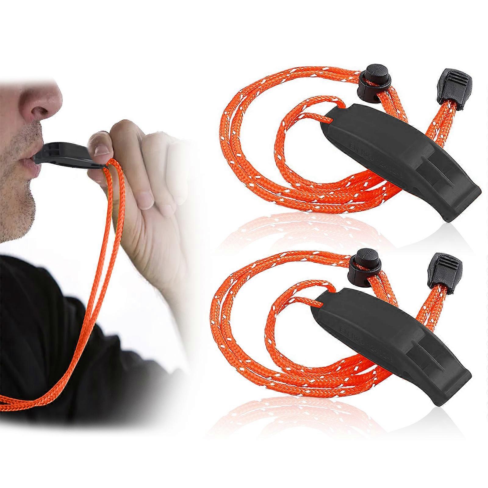 2pcs Outdoor Loud Whistle - Black