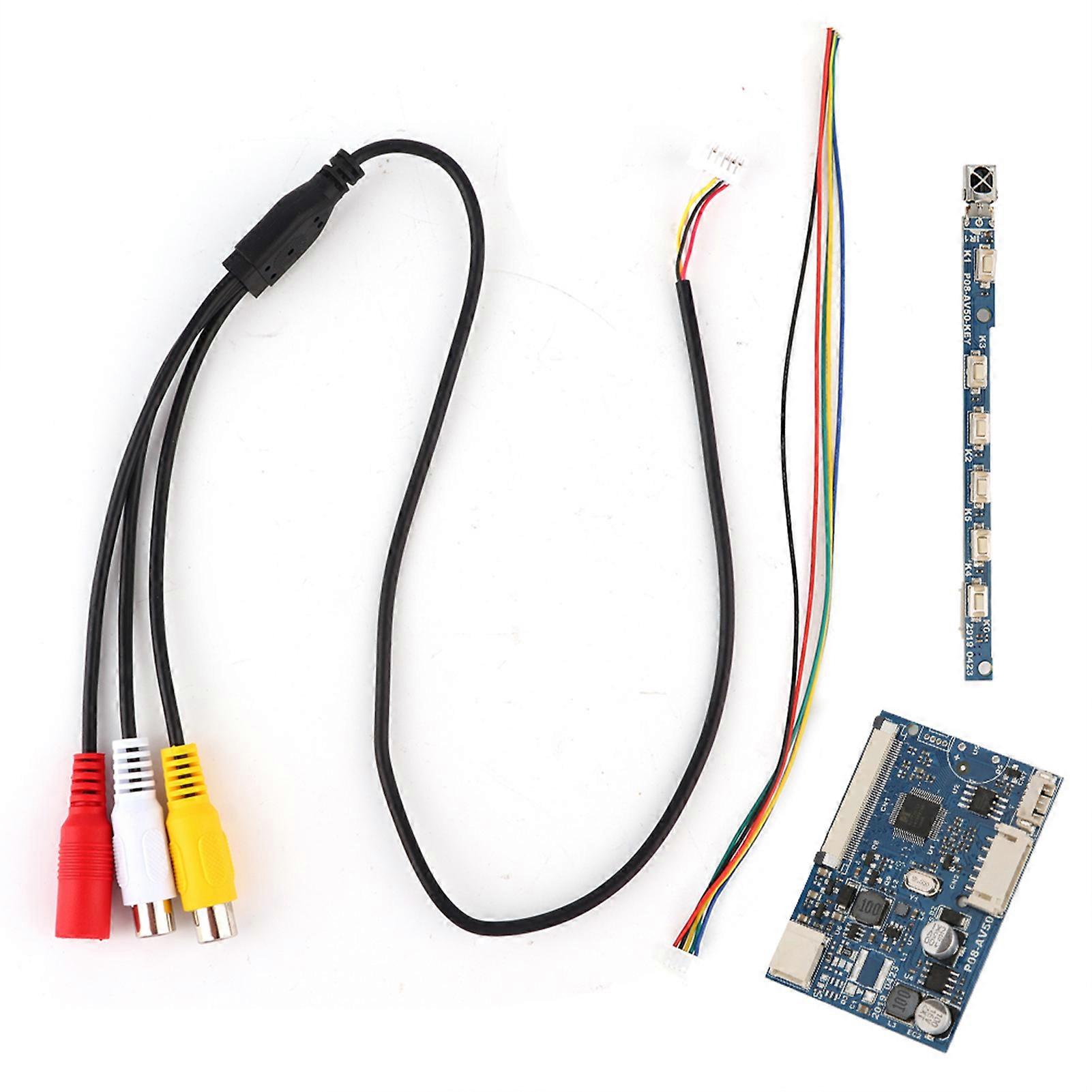 Single Driver Board Module 50-Pin 2-Channel AV Signal Input for 7 / 9  / 10.1 Inch LCD Screen