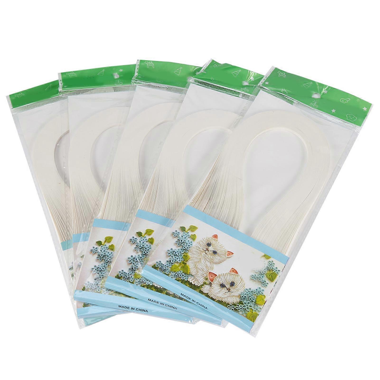 600 ρίγες χαρτί quilling DIY, πλάτος 3 χιλιοστά, καθαρό χρώμα, χειροποίητο χαρτί origami (λευκό ελεφαντόδοντου)