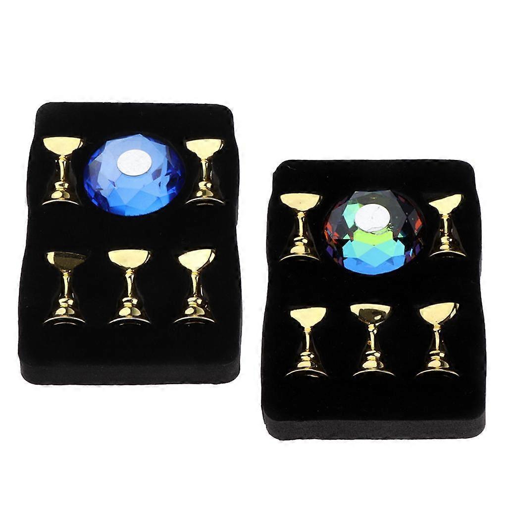 12pcs Nail Tip Holder Stand & Display Base For Manicure Design Practice