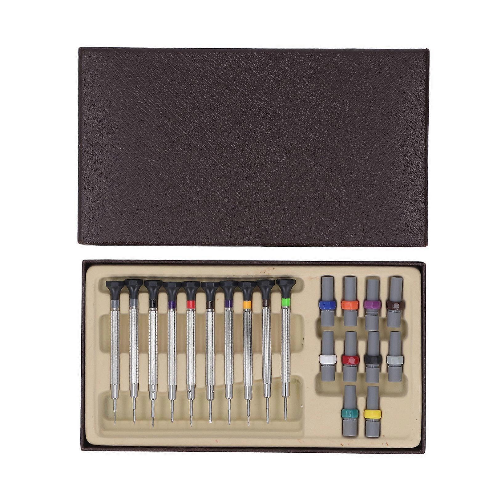 10 Pz Orologio Riparazione Cacciavite Set Acciaio Inox Zigrinatura Strumenti Manuali Precisi