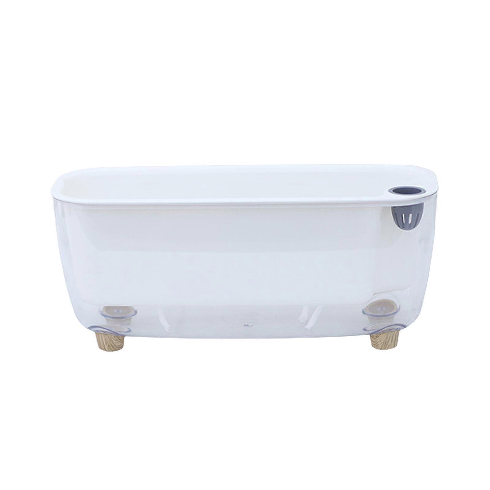 Transparent Plastic Planter with Self-Irrigating Cotton Wick