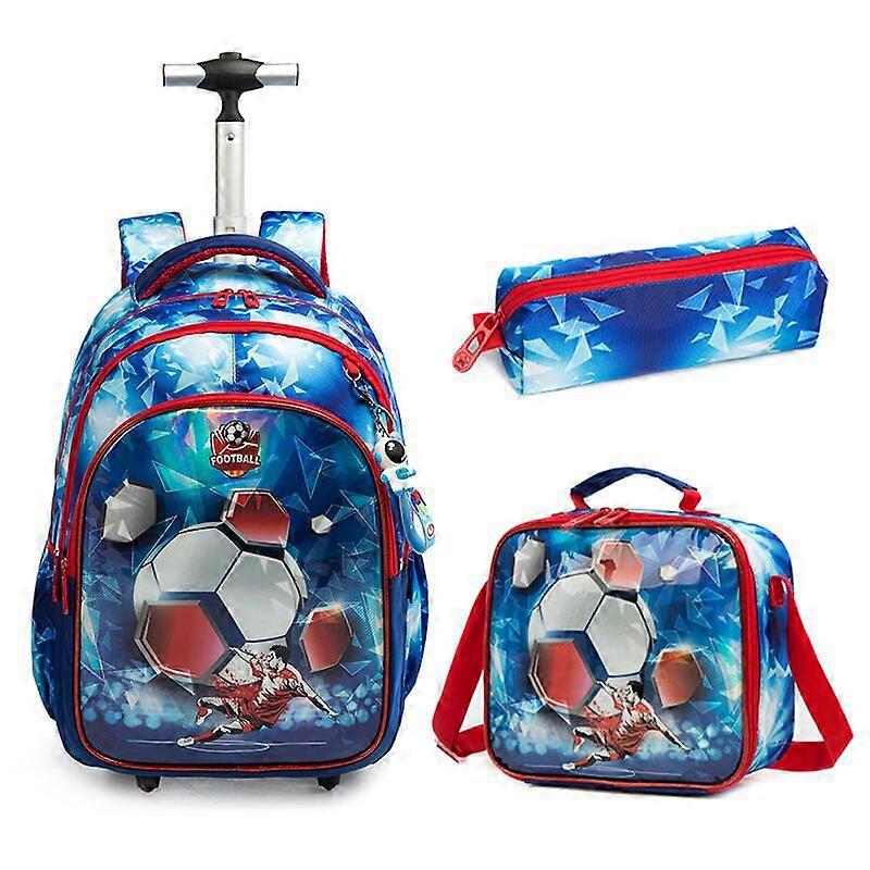 Enfants Sacs d’école pour filles avec roues Sac de chariot avec sac à lunch Ensemble de sacs d’école Ensembles de sacs à dos pour adolescents Sac à dos à roulettes