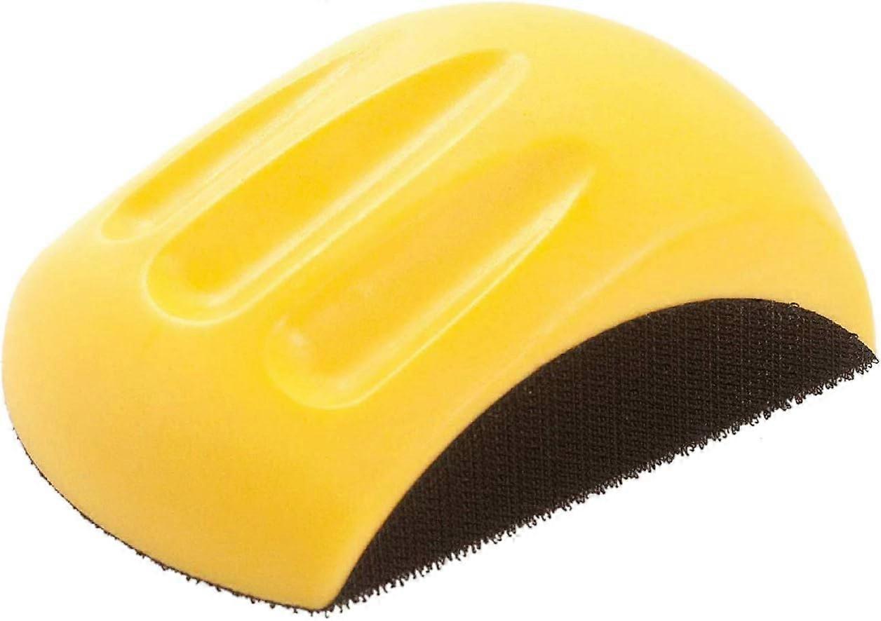 5 Inch Hand Sanding Block for Hook & Loop Sandpaper Hand Pad Polishing Pad Abrasive Toolsyellow1pcs)