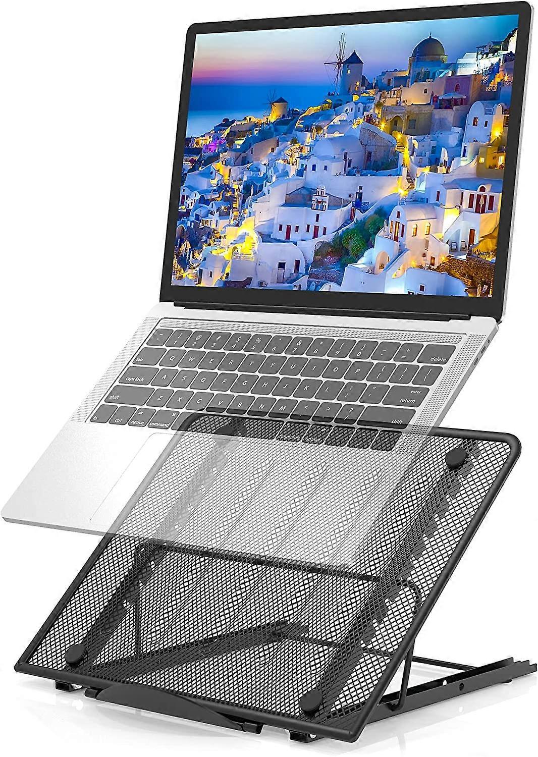 Laptop Stand,24.2*19*19.8cm Ventilated Laptop Stand, Laptop Stand Adjustable Ergonomic Lightweight Foldable Bed Table for MacBook Air Pro, PC, iPad, N