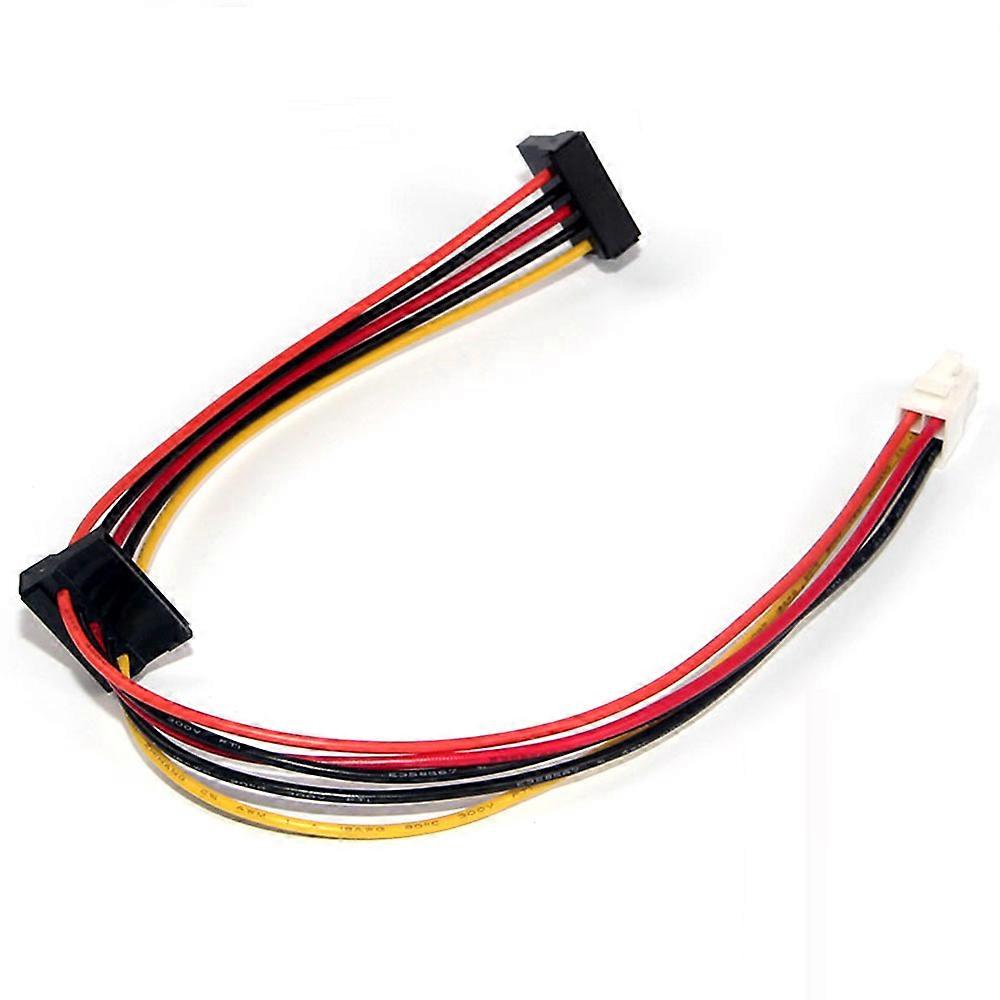 ATX Motherboard 4Pin to 2-Port Serial ATA SATA Hard Drive Adapter Power Cable for IPC & Tax Controller 18AWG