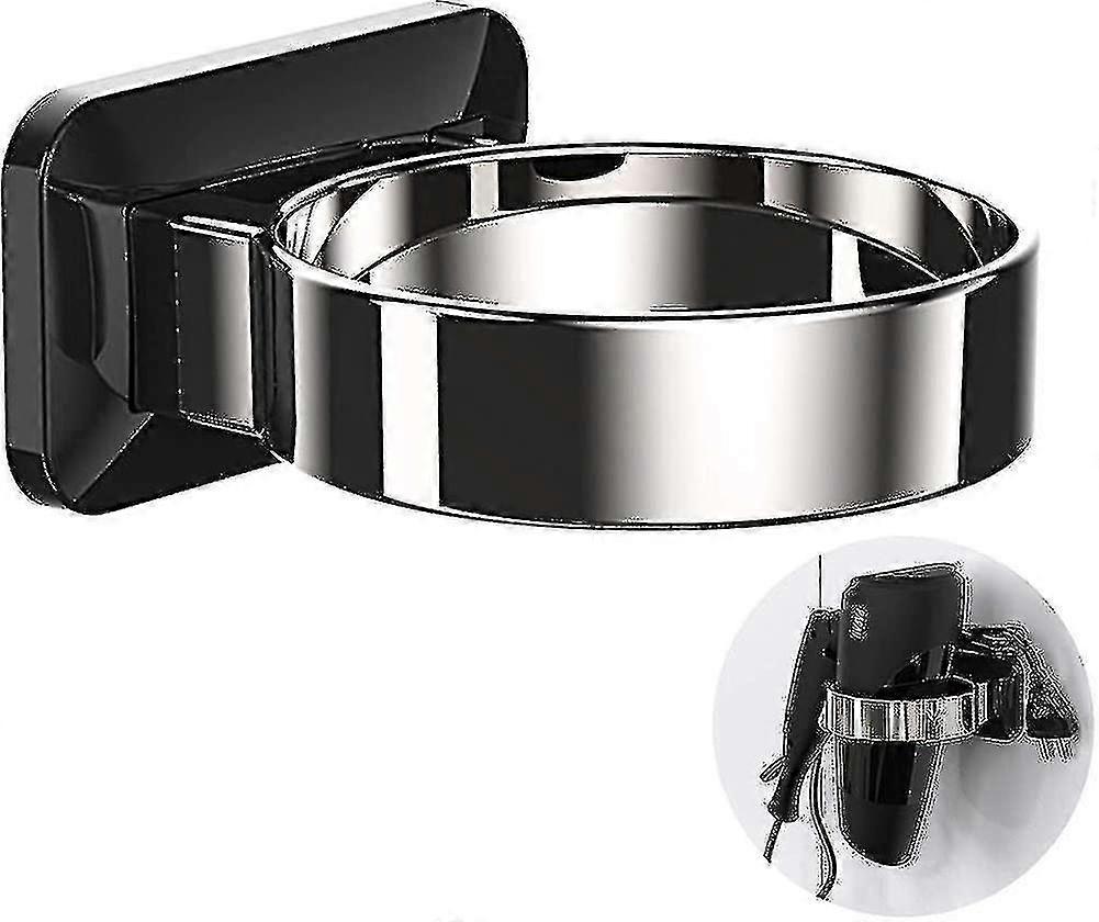 Svart selvklebende hårføner holder stativ