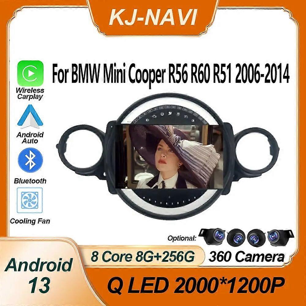 Android 13 Car Player Radio For BMW Mini Cooper R56 R60 R51 2006-2014 Carplay Multimedia Wireless Navigation Intelligent System